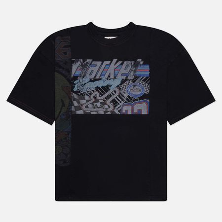 Мужская футболка MARKET Reverse Weave 6 Panel Rework 2, цвет чёрный