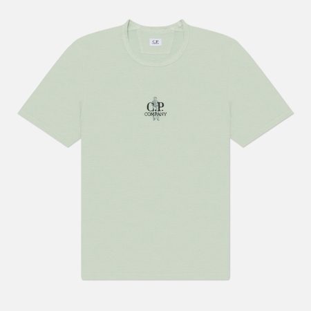 Мужская футболка C.P. Company 1020 Jersey Embroidery, цвет голубой