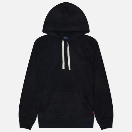 Мужская толстовка Polo Ralph Lauren Cotton Blend Velour Sleep Hoodie, цвет чёрный