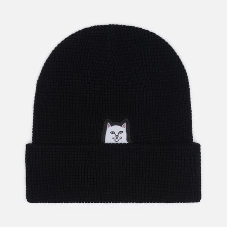 Шапка RIPNDIP Lord Nermal Ribbed, цвет чёрный