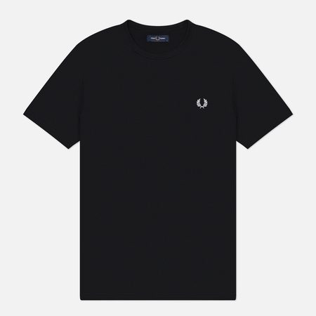 Мужская футболка Fred Perry Ringer, цвет чёрный