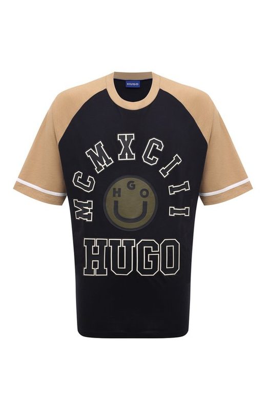 Хлопковая футболка HUGO Blue