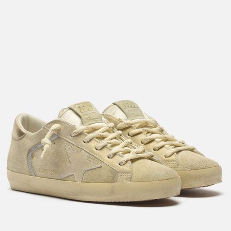 Женские кроссовки Golden Goose Super-Star Suede Star, цвет бежевый