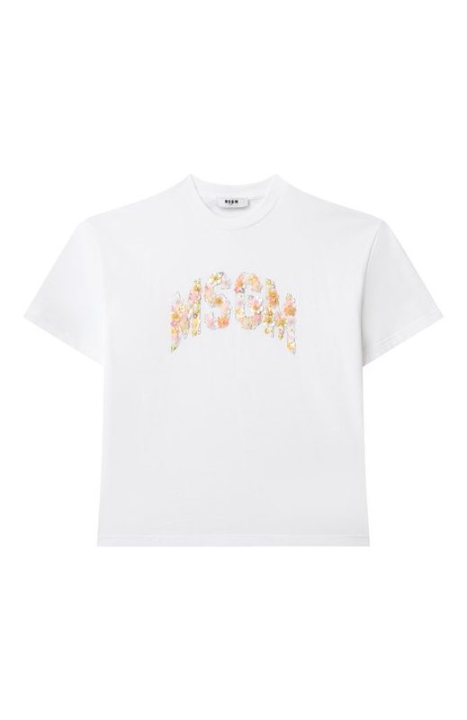 Хлопковая футболка MSGM kids
