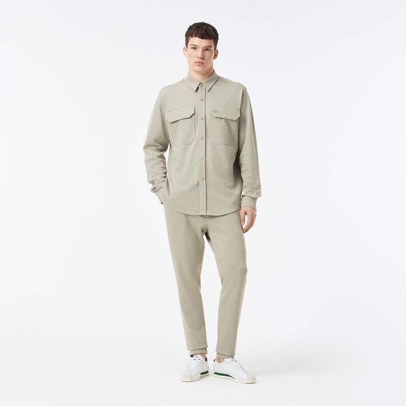Мужская рубашка Lacoste на кнопках с большими нагрудными карманами 4