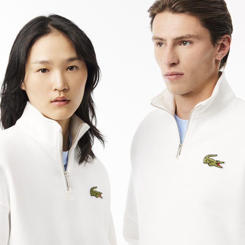 Толстовка Lacoste унисекс с молнией и высоким воротом 3