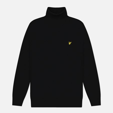 Мужской свитер Lyle & Scott Cotton Merino Turtleneck, цвет чёрный