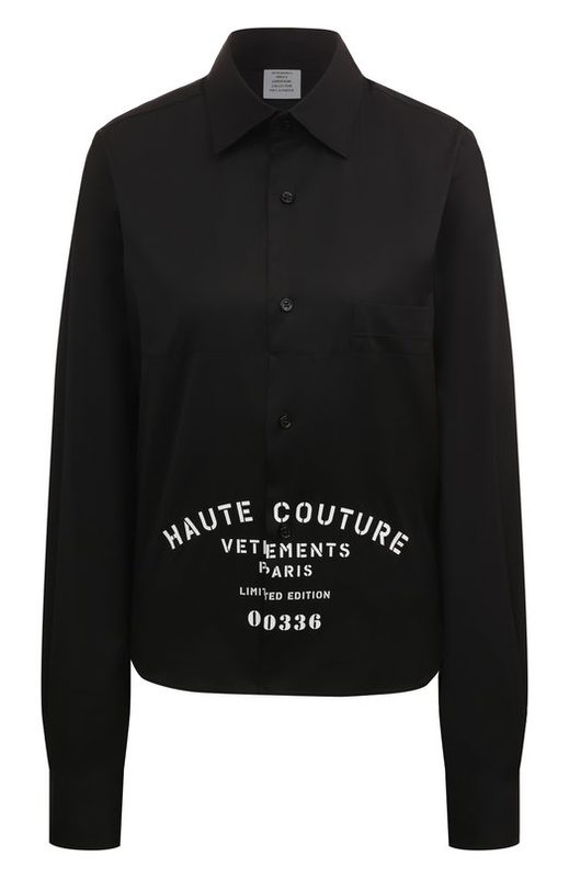 Хлопковая рубашка VETEMENTS