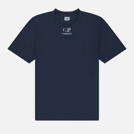Мужская футболка C.P. Company 1020 Jersey Logo Stencil, цвет синий