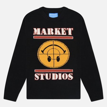 Мужской свитер MARKET Smiley Focus, цвет чёрный