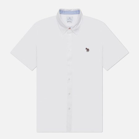 Мужская рубашка Paul Smith Zebra Logo Casual Fit Short Sleeve, цвет белый