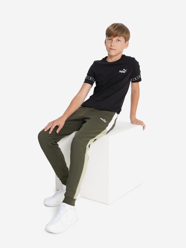 Брюки для мальчиков PUMA Block, Зеленый 4
