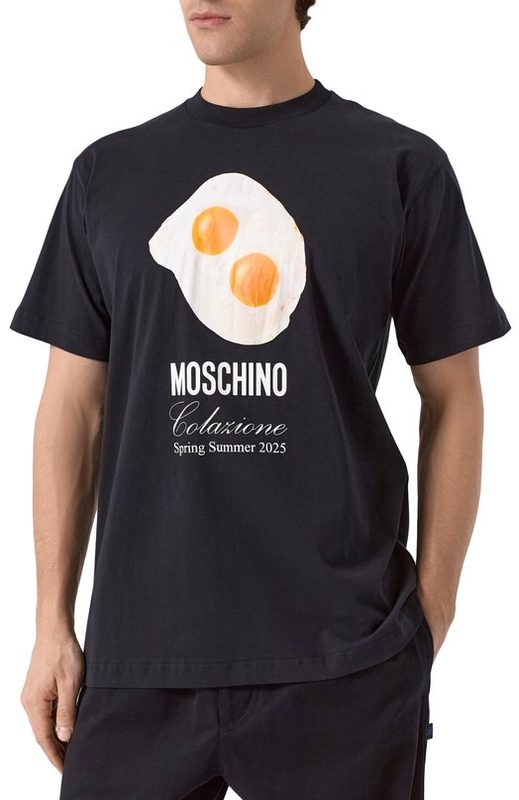 Хлопковая футболка Moschino 3