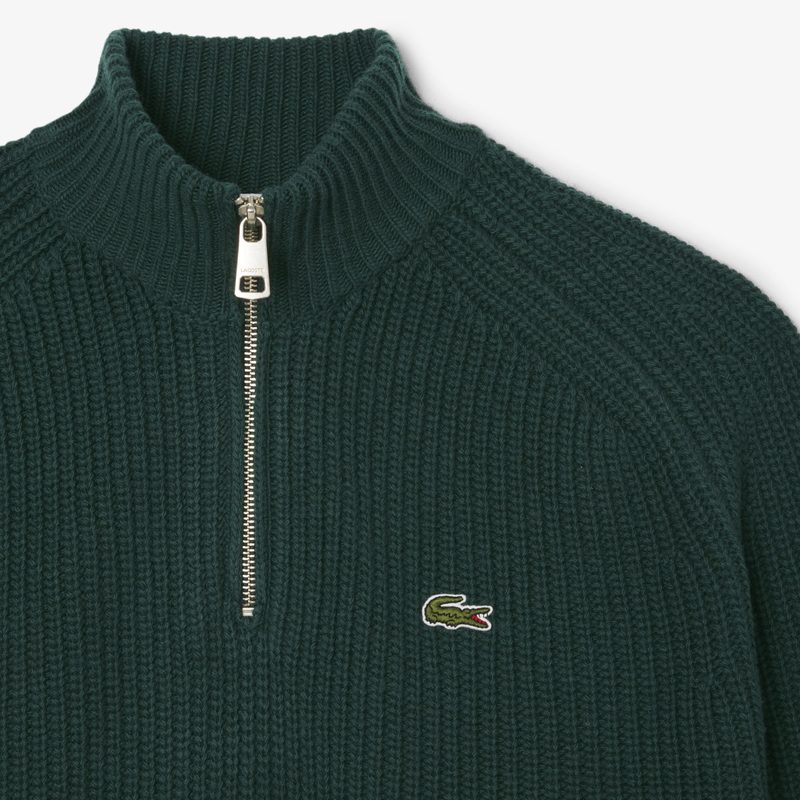 Мужской свитер Lacoste из овечьей шерсти на молнии 5