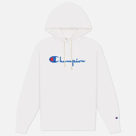 Мужская толстовка Champion Reverse Weave Pinnacle Lightweight Fleece Hoodie Loose Fit, цвет белый