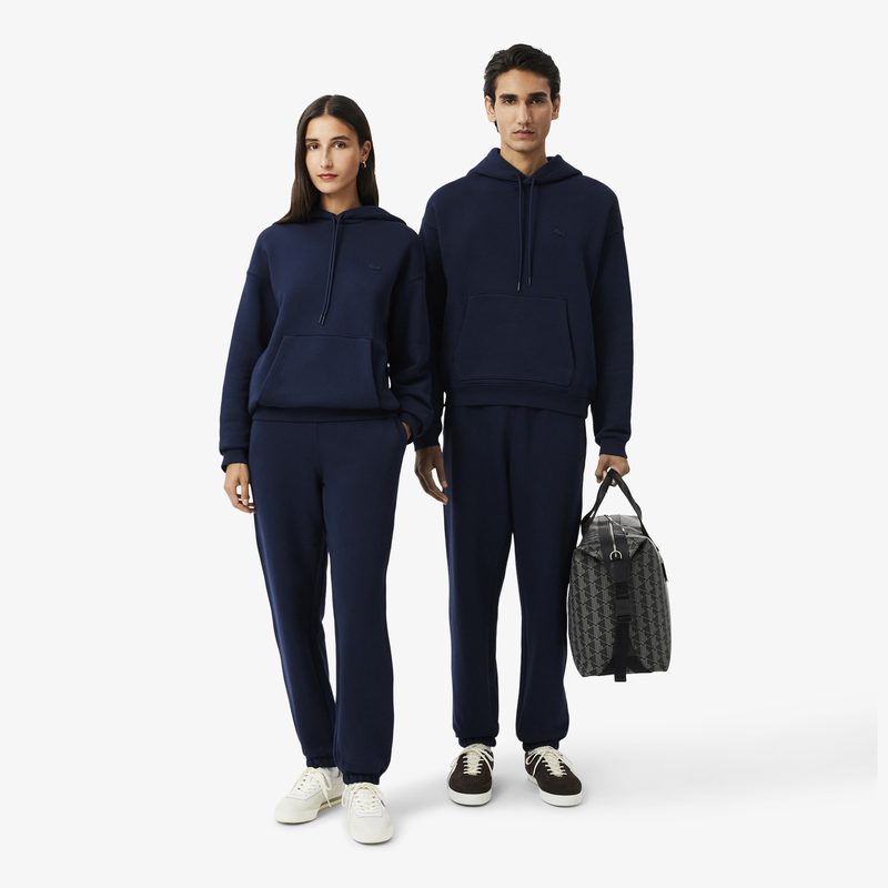 Спортивные хлопковые брюки Lacoste унисекс свободного кроя