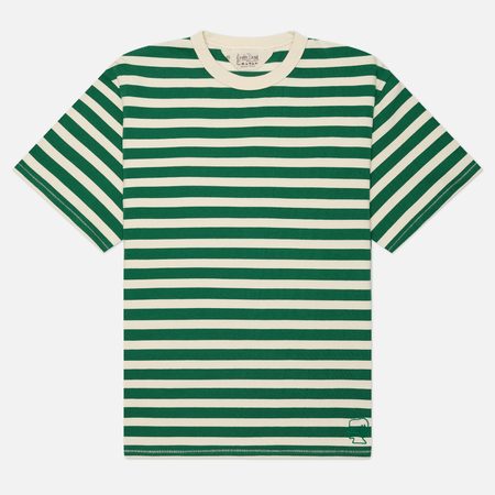 Мужская футболка Brain Dead Heavyweight Stripe, цвет зелёный