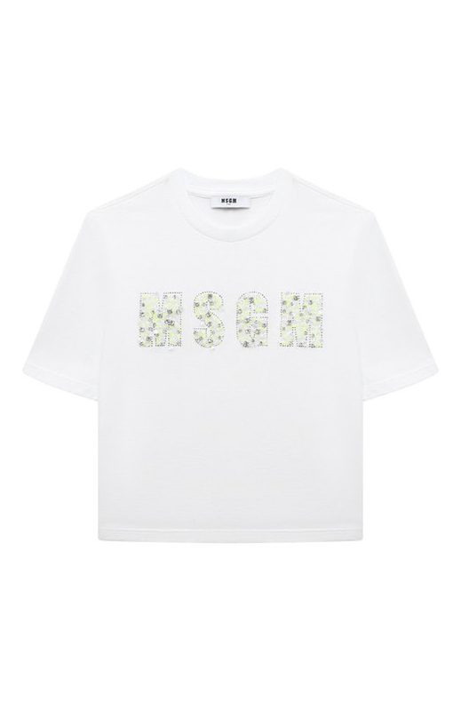 Хлопковая футболка MSGM kids