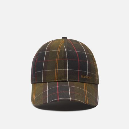 Кепка Barbour Telfield Tartan, цвет оливковый