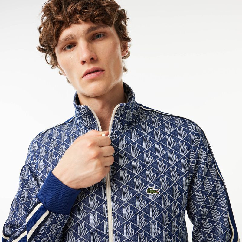 Мужская жаккардовая толстовка Lacoste PARIS с монограммой 3