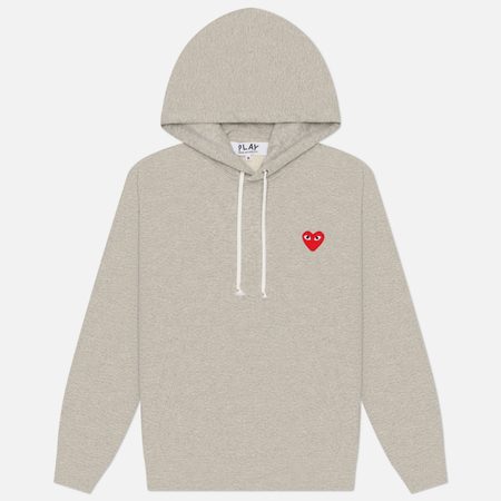 Мужская толстовка Comme des Garcons Play Red Heart Hoodie, цвет серый