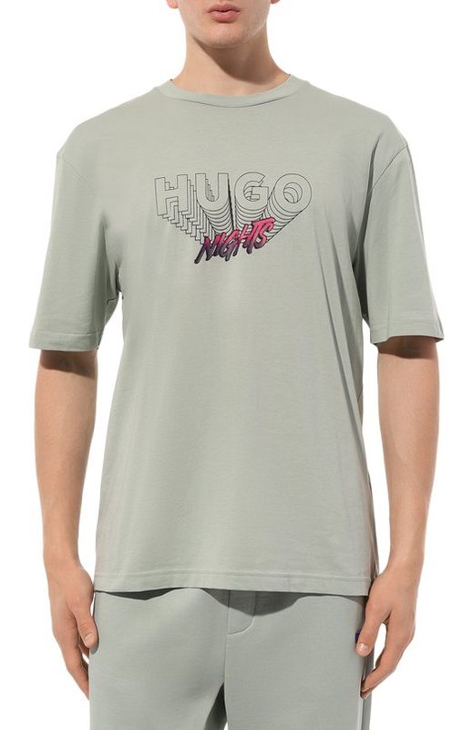 Хлопковая футболка HUGO Blue 3