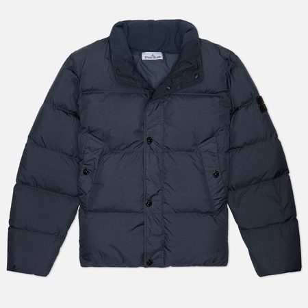 Мужской пуховик Stone Island Crinkle Reps NY, цвет синий