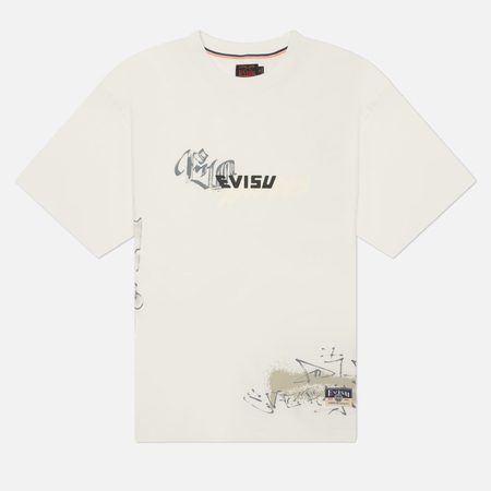 Мужская футболка Evisu Heritage Graffiti All Over Print, цвет бежевый