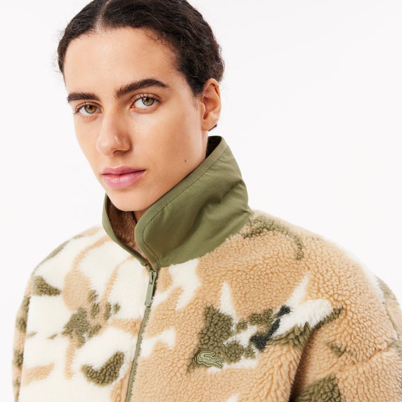 Женская флисовая толстовка Lacoste на молнии 3