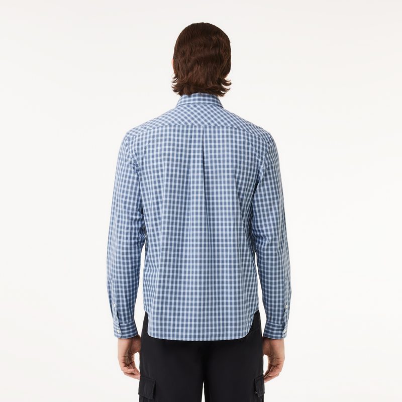 Мужская рубашка Lacoste Check Poplin в клетку 2