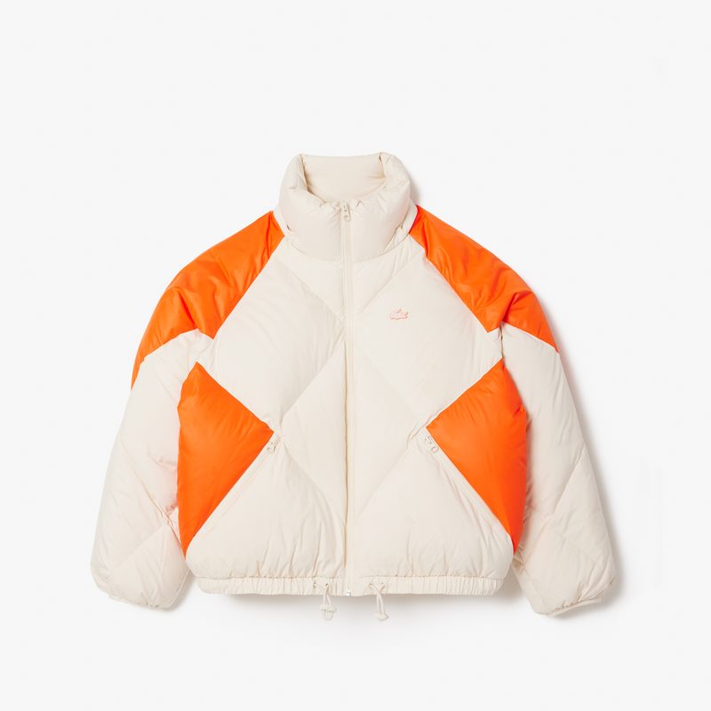 Женская короткая куртка Lacoste с высоким воротом и капюшоном 5