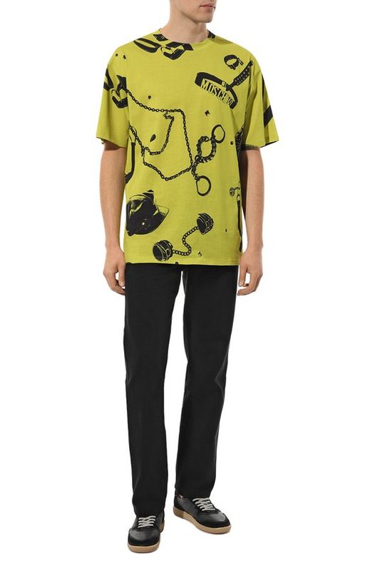 Хлопковая футболка Moschino 2