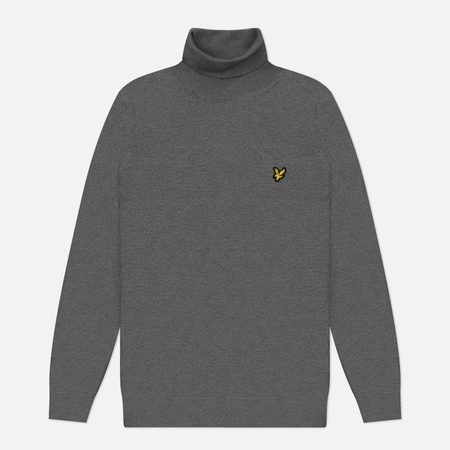 Мужской свитер Lyle & Scott Cotton Merino Turtleneck, цвет серый