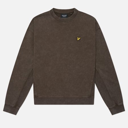Мужская толстовка Lyle & Scott Heavy Laundered Crew Neck, цвет чёрный