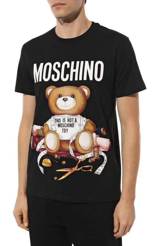 Хлопковая футболка Moschino 3