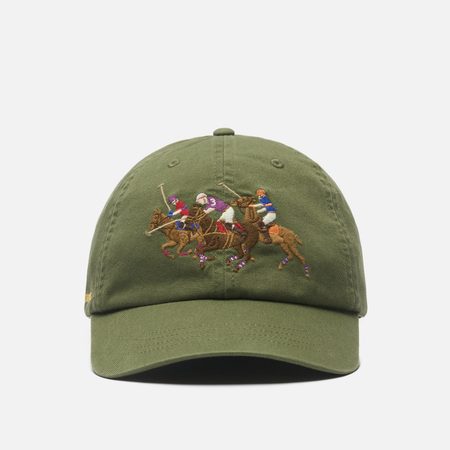 Кепка Polo Ralph Lauren Triple-Pony Twill Ball, цвет оливковый