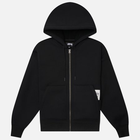 Мужская толстовка Stussy Bonded Sherpa Hoodie, цвет чёрный
