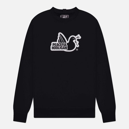Мужская толстовка Peaceful Hooligan Outline Dove, цвет чёрный