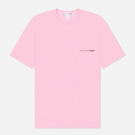 Мужская футболка Comme des Garcons SHIRT Basic Logo Front, цвет розовый