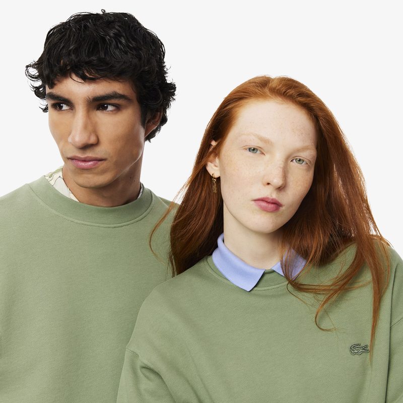 Хлопковый свитшот Lacoste свободного кроя унисекс 3