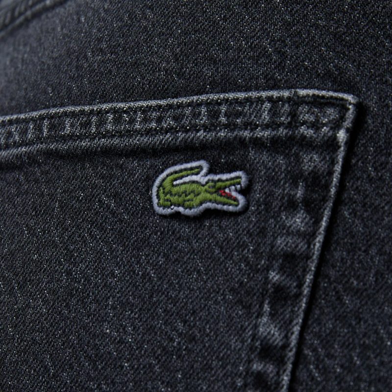 Женские прямые джинсы Lacoste с высокой талией 5