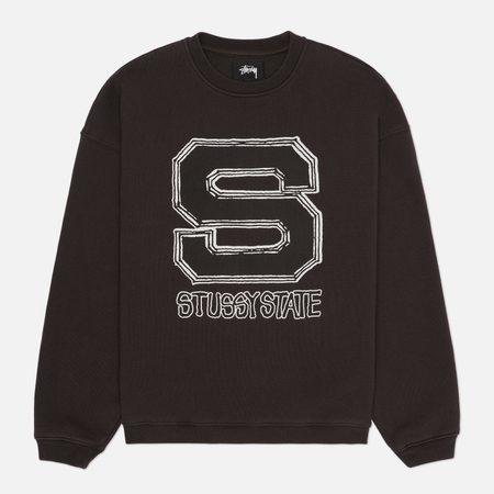 Мужская толстовка Stussy State Crew, цвет чёрный