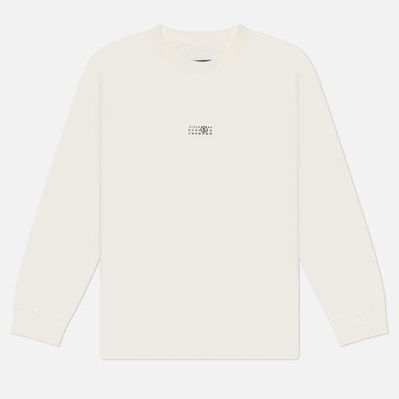Мужской лонгслив Maison Margiela MM6 Birka Logo Numbers, цвет белый