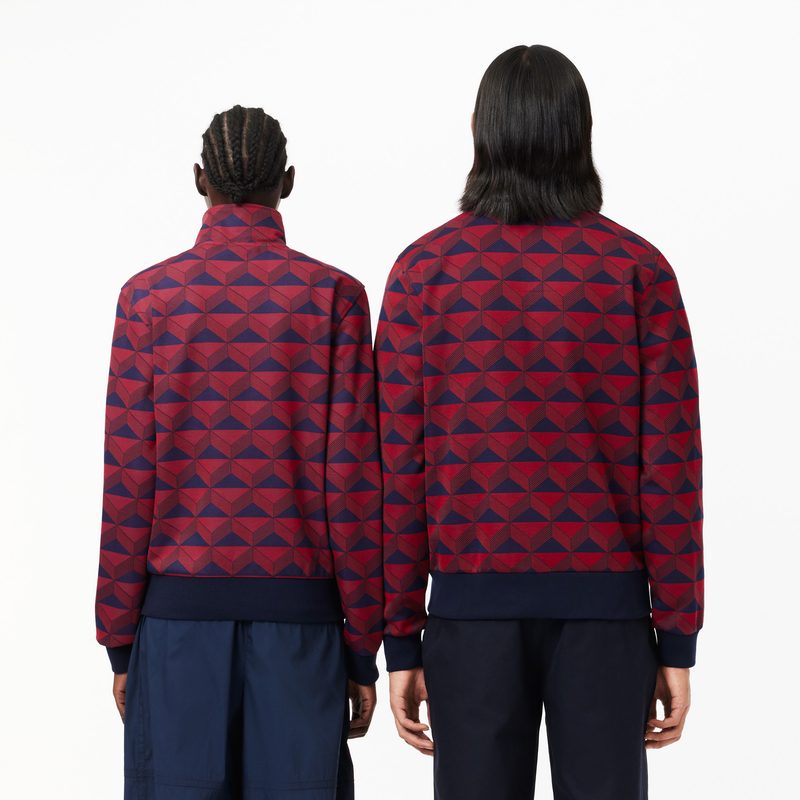 Жаккардовая толстовка Lacoste унисекс на молнии 2