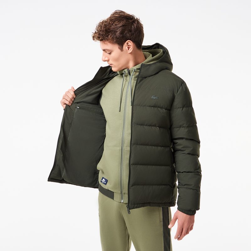 Мужская куртка-бомбер Lacoste на молнии из хлопка 4