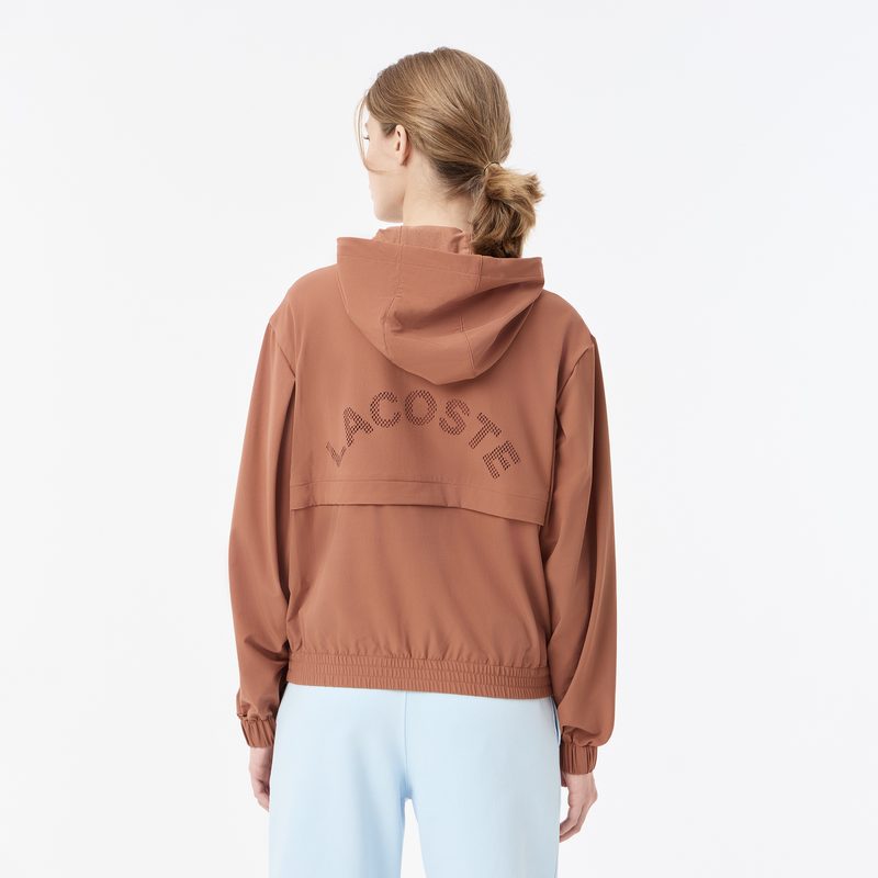 Женская лёгкая куртка Lacoste с капюшоном 2