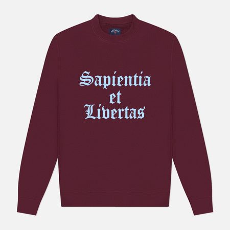 Мужская толстовка NOAH Knowledge Crewneck, цвет бордовый