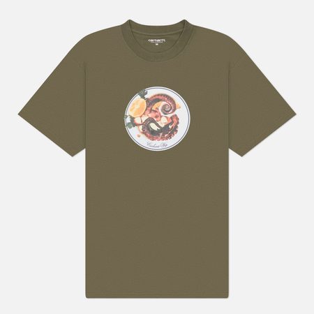 Мужская футболка Carhartt WIP Octopus, цвет оливковый