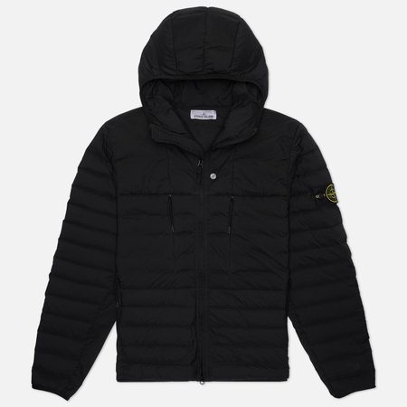 Мужской пуховик Stone Island Seamless Tunnel Stretch Nylon Down-TC, цвет чёрный