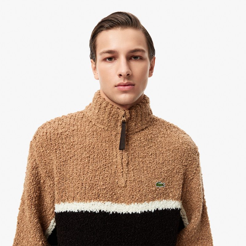 Мужской свитер Lacoste с высоким воротом на молнии свободного кроя 3